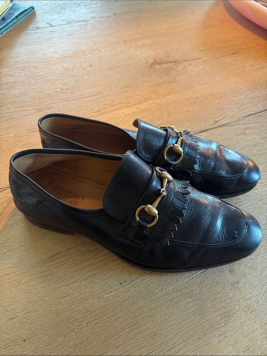 Gucci Other - Gucci Black Leather Horsebit Kiltie Slip-On Loafers